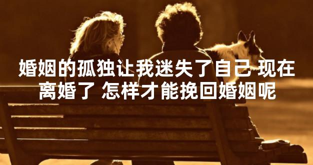 婚姻的孤独让我迷失了自己 现在离婚了 怎样才能挽回婚姻呢